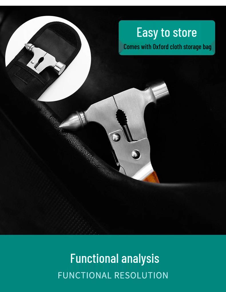 Multifunctional Car Safety Hammer: Emergency Glass Breaker & Escape Tool