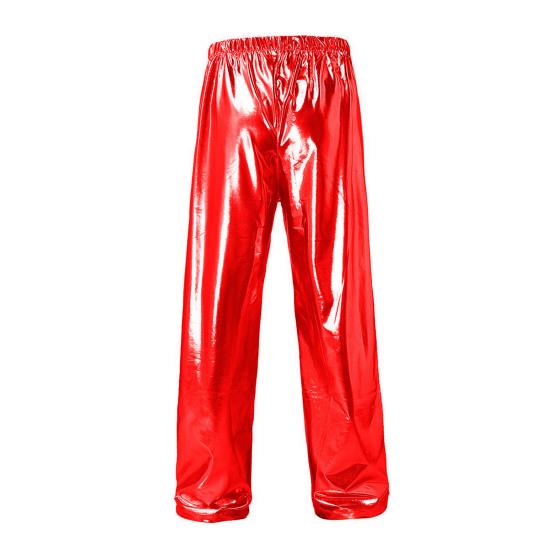 Мужские брюки Мягкие Дышащие Удобные Однотонные Эластичная талия Свободный крой Блестящие Модные брюки Длинные брюки