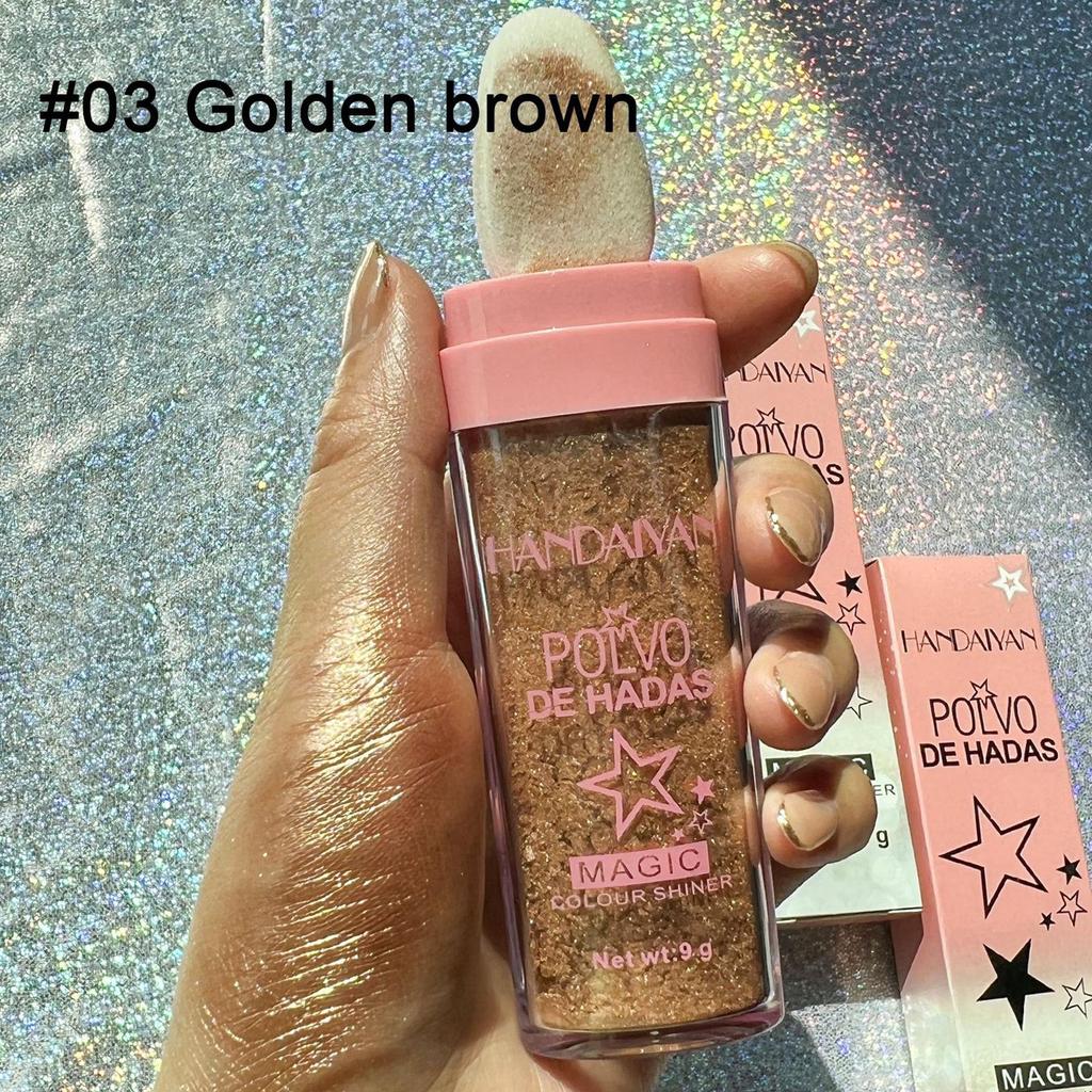 3 цвета, пудра-хайлайтер Polvo De Hadas, блестящая пудра, мерцающая контурная румяна, пудра для макияжа для лица, тела, 9 г