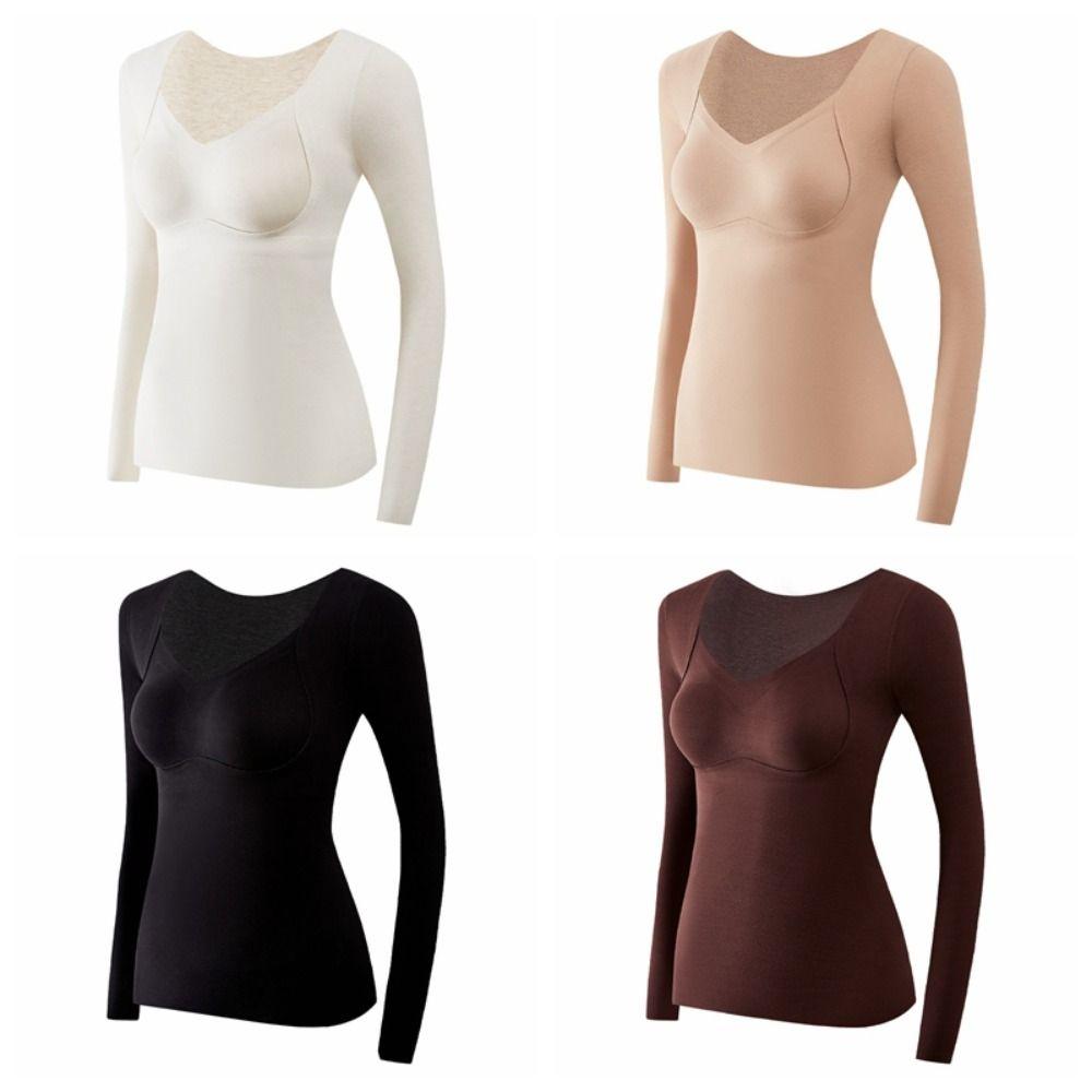 Бесшовные длинные рукава теплый топ кашемир шерсть бесшовные майки осень зима