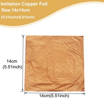 100 шт. Имитация золота, серебристая медная фольга, бумага, сделай сам, смола, свеча, гипс, ремесло, листы, чешуйки, позолота, искусство, украшение для дома