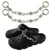Shoe Charms Chains, Fashion Cool Punk Metal Style Chain DIY Shoe Charms for Clog Accessories