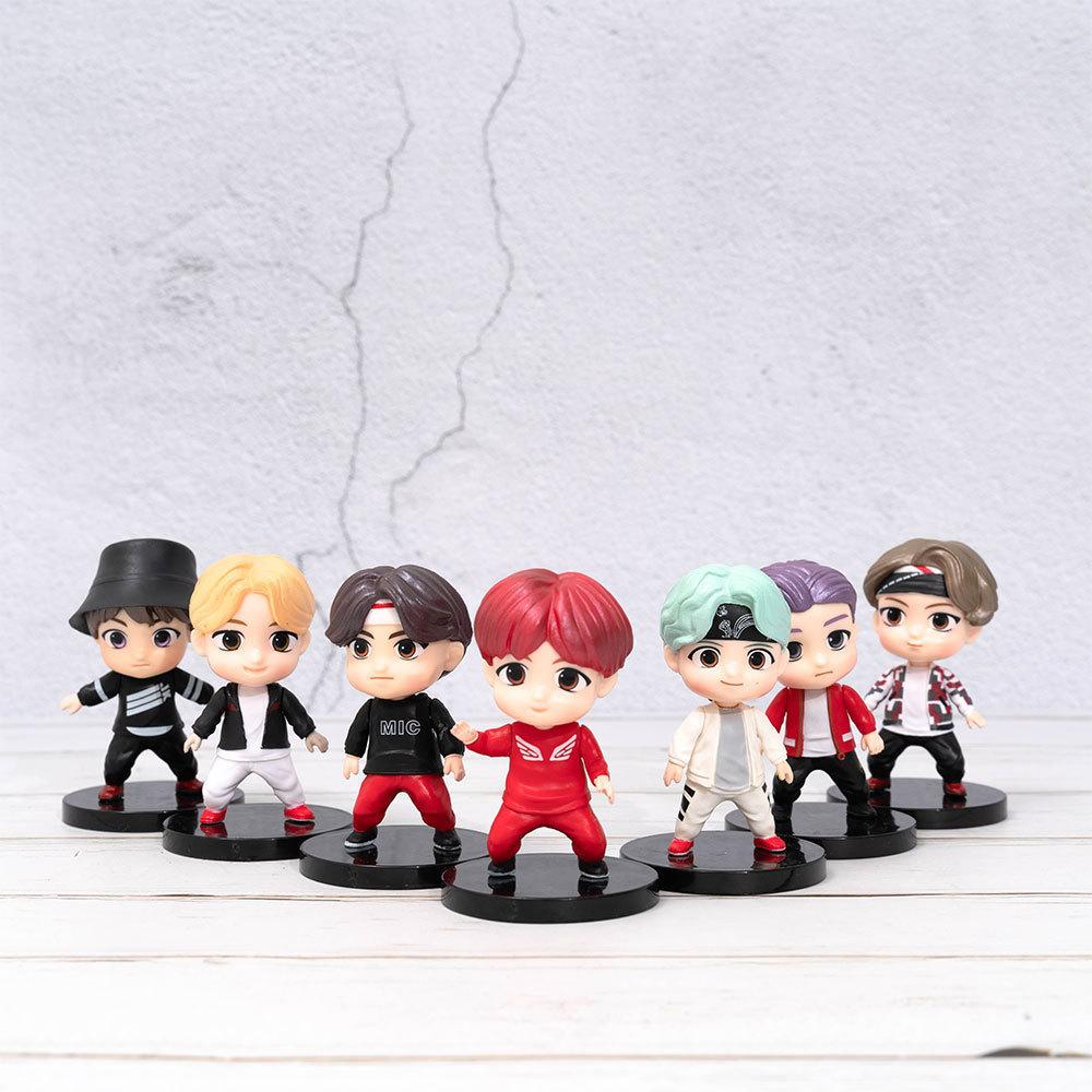 Buntan Boy 7 Штук/Набор Фигурка Кукла Модель Игрушка Rm Jin Suga Jhope Ji Min V Jungkook Звезда Идол Милый Подарок