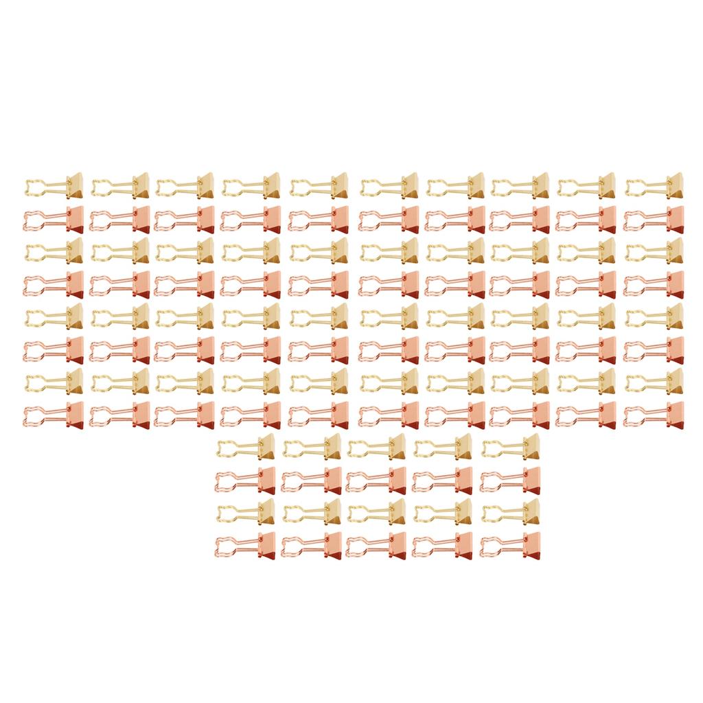 100 шт. зажимов в форме кошки, золотые, железные, полые, мини-забавные зажимы для документов 