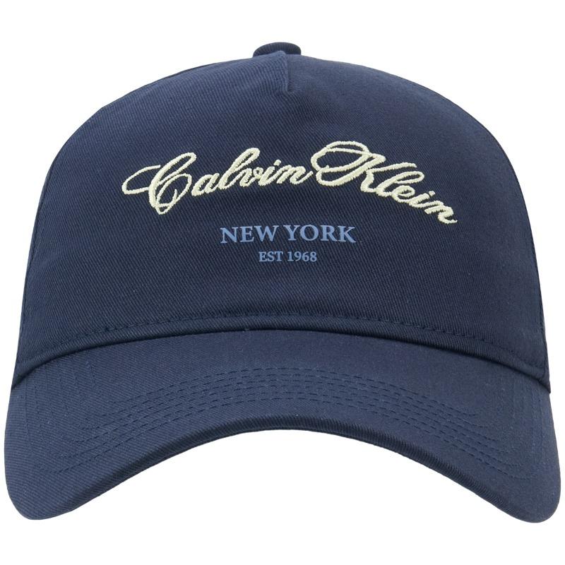 Calvin Klein Leisure sports floral letter embroidery pure cotton cotton peaked cap men and women same style couple model navy blue 4F5085G-VEK