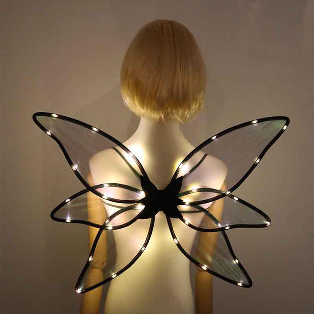 Elf Wings Electric Wings Moving Sparkling Glowing Wings Light Up Butterfly With LED Lights For Halloween Costume Dress Up Kid Women