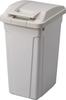 Мусорное ведро Asbel, сделано с отдельным мусорным контейнером, с подсветкой, ширина x глубина x высота см, банка, Япония, для улицы, крышка, замок, ручка, 45 л, серый, 31,5 42,3 61,8