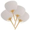 4 Bamboo Fans To Decorate 37 X 24 X 22 Cm