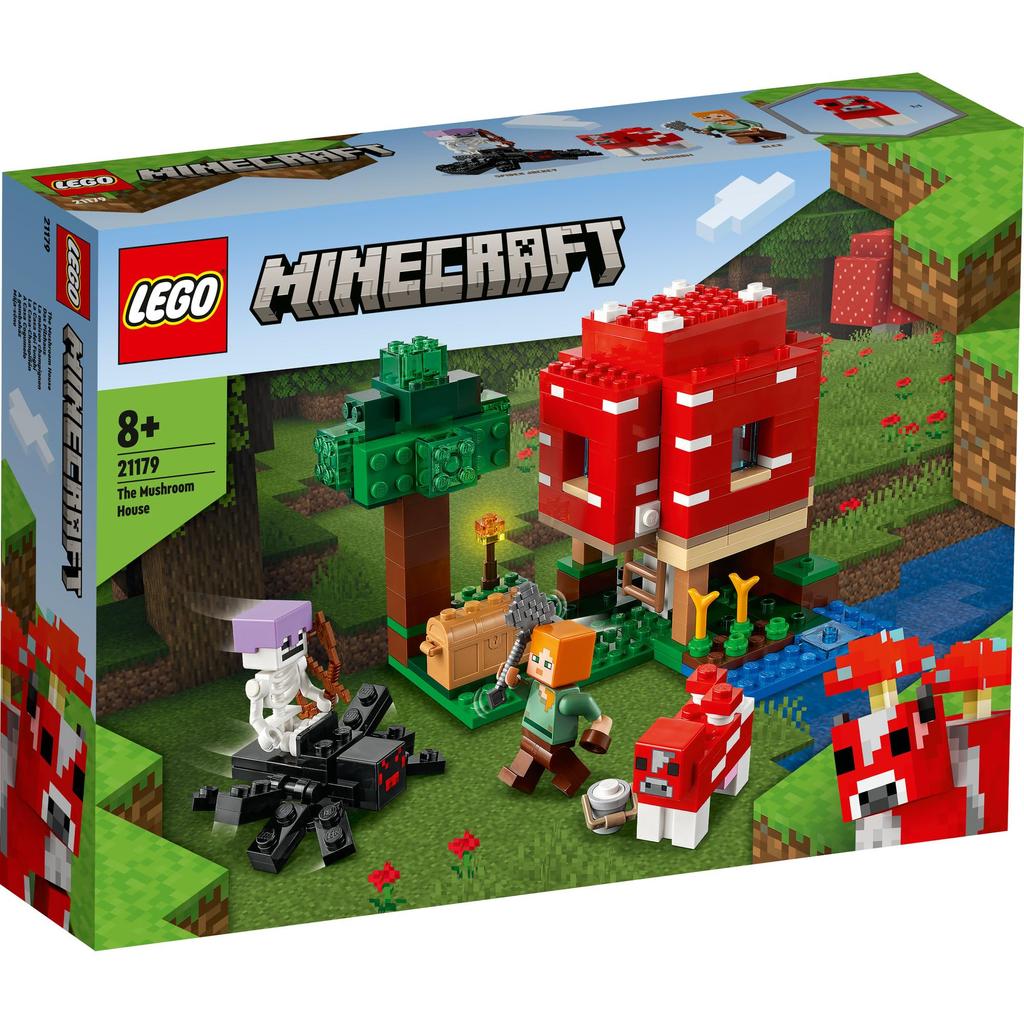 LEGO Minecraft Mushroom House Toy Подарок на день рождения Блок Рождество Мальчики Девочки Дети 8 лет 9 лет 10 лет Начальная школа