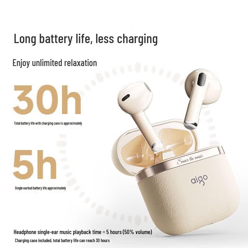 aigo TQ11 Semi-In-Ear Wireless Bluetooth Earbuds with ANC