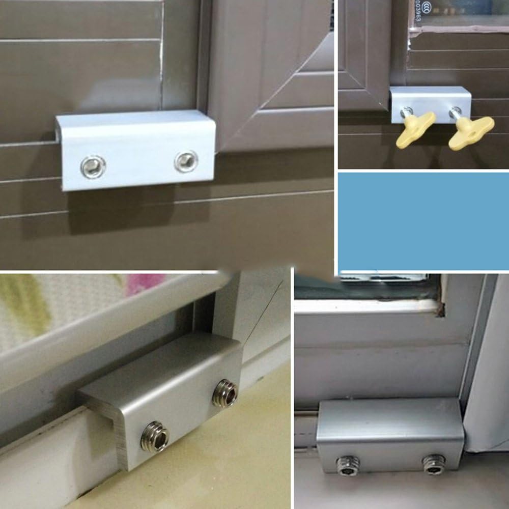 1/3/5 шт. Замки для раздвижных окон, алюминиевый сплав, стопоры для окон, регулируемые замки безопасности для оконной/дверной рамы с ключом для дома и офиса