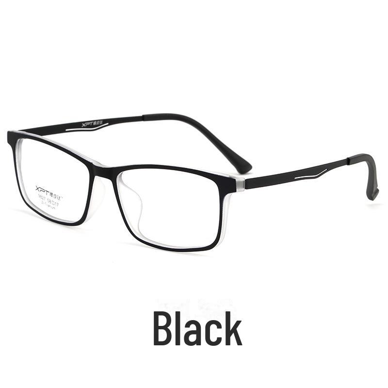 Men's Ultra-Light Pure Titanium Myopia Glasses Frame - Comfortable, Full-Frame with Elastic Paint 9827