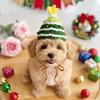 Knitted Yarn Pet Tree Hat Handmade Dog Holiday Bib Knit Kitten Collar  Photoshoot