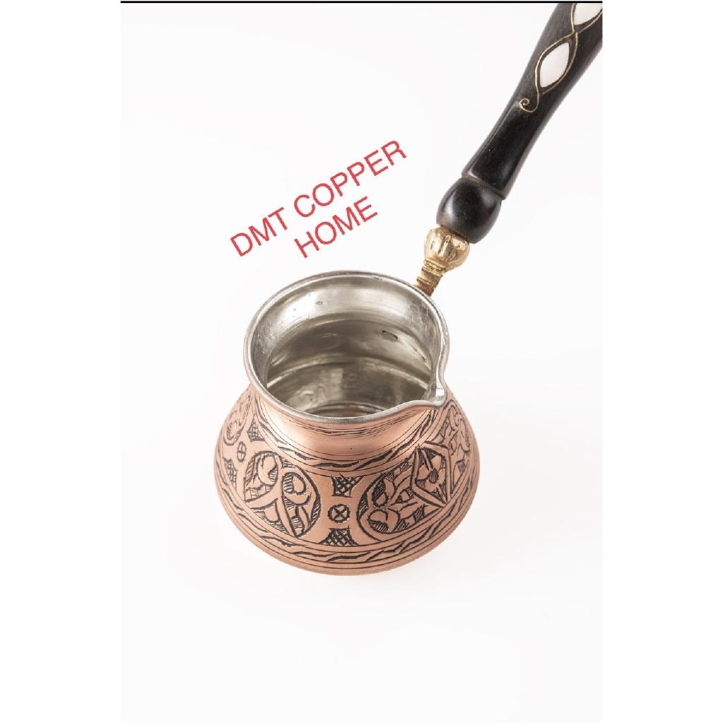 Dmt Home Газиантеп Ручная работа Тяжелая вышивка Перламутровая ручка Турецкий кофейник Оловянный набор из 3 предметов