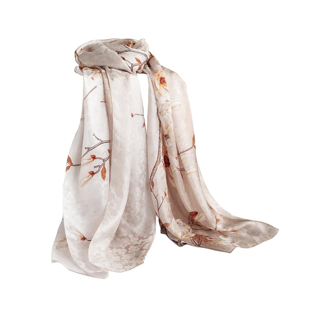 Mulberry Silk Silk Scarf Gift Box Spring and Summer Versatile Xiangyang Oil Color Printing Long Yarn Sunscreen Shawl