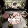 Cartoon Rabbit pattern round rug,Carpet Rug for Living Room Bedroom Playroom ,Non-slip Floor Mat,Holiday Gifts and Birthday Gifts.