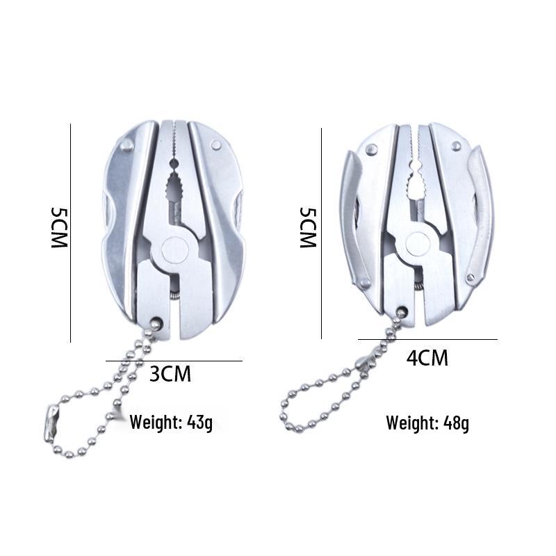 Мини-нож-мультитул и плоскогубцы "Черепаший панцирь" - Полностью стальной, Портативный инструмент для улицы