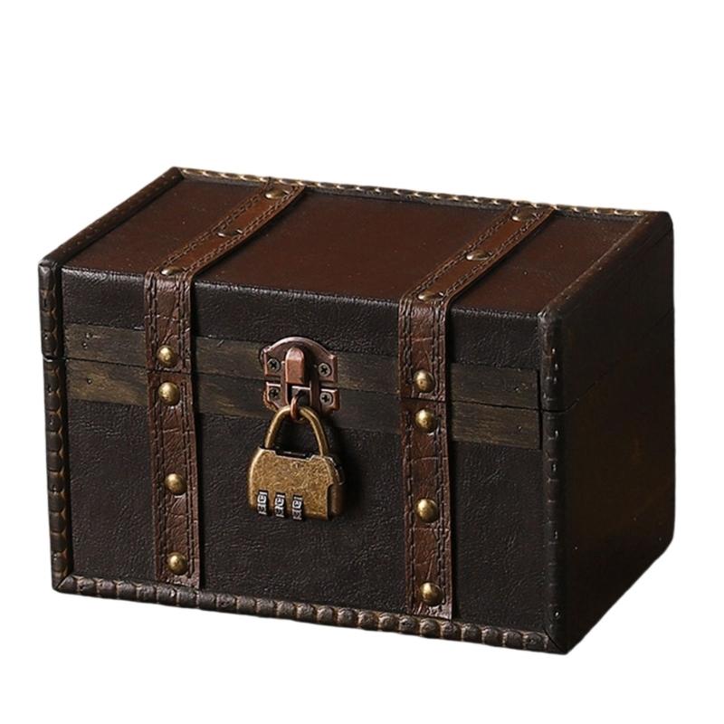 Practical Old Fashioned European Styles Sturdy Wood Trunk Stylish Storage Solution for Traveler and Fashion Lovers