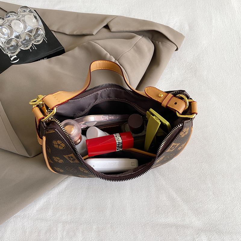 Женская сумка в стиле легкой роскоши, высококлассная цепочка, сумка подмышку, женская ретро-сумка-полумесяц с принтом, нишевая универсальная сумка через плечо