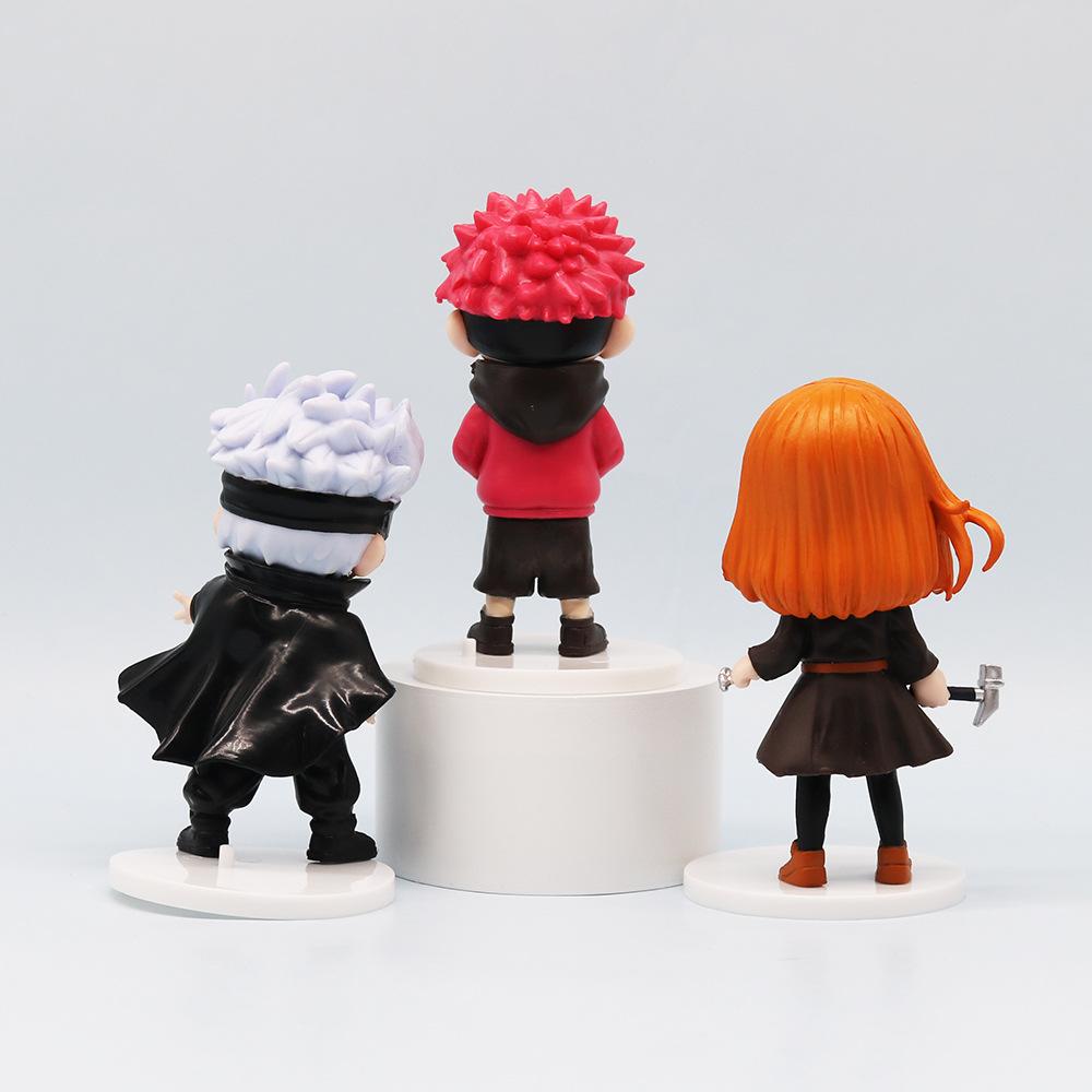 7pcs/set Anime Jujutsu Kaisen Gojo Satoru PVC Model Ornaments for Kids Birthday Christmas Gifts