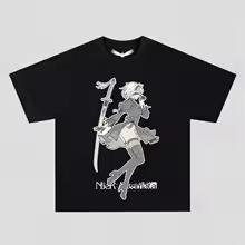 Nier Replicant Automata 2B Маска Нира Футболка Мужская Женская Оверсайз Y2k Повседневная Хлопок Винтажная Мягкая Харадзюку С Круглым Вырезом Одежда Футболки 2