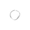 Shunyuan S925 Sterling Silver Möbius Women's Open Index Ring - Minimalist, Irregular Plain Band