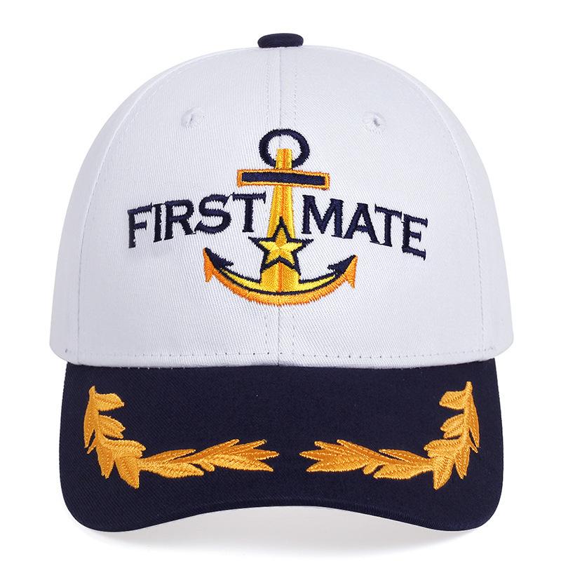 Unisex CAPTAIN/FIRST MATE Embroidery Baseball Caps Spring And Autumn Outdoor Adjustable Casual Hats Sunscreen Hat