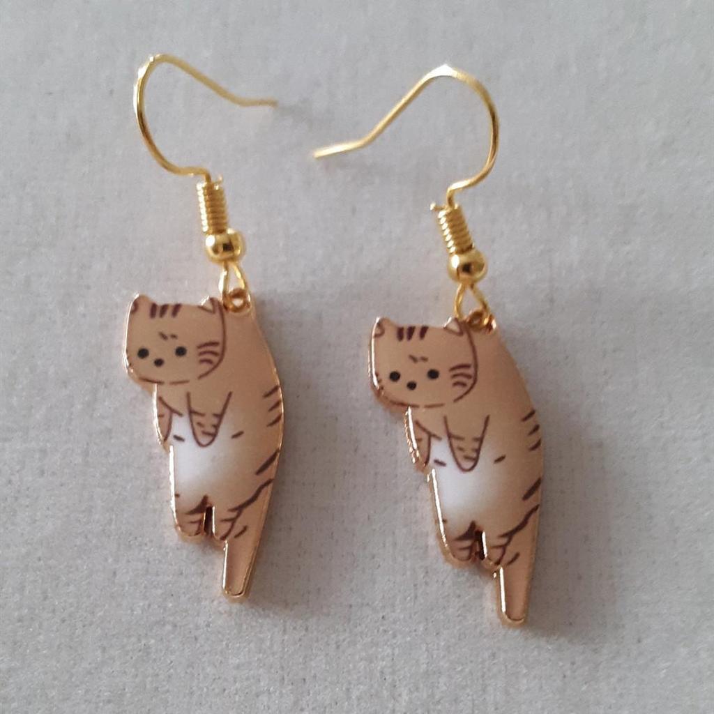Kawaii Dangling Cat Earrings - Cute Cat Jewelry