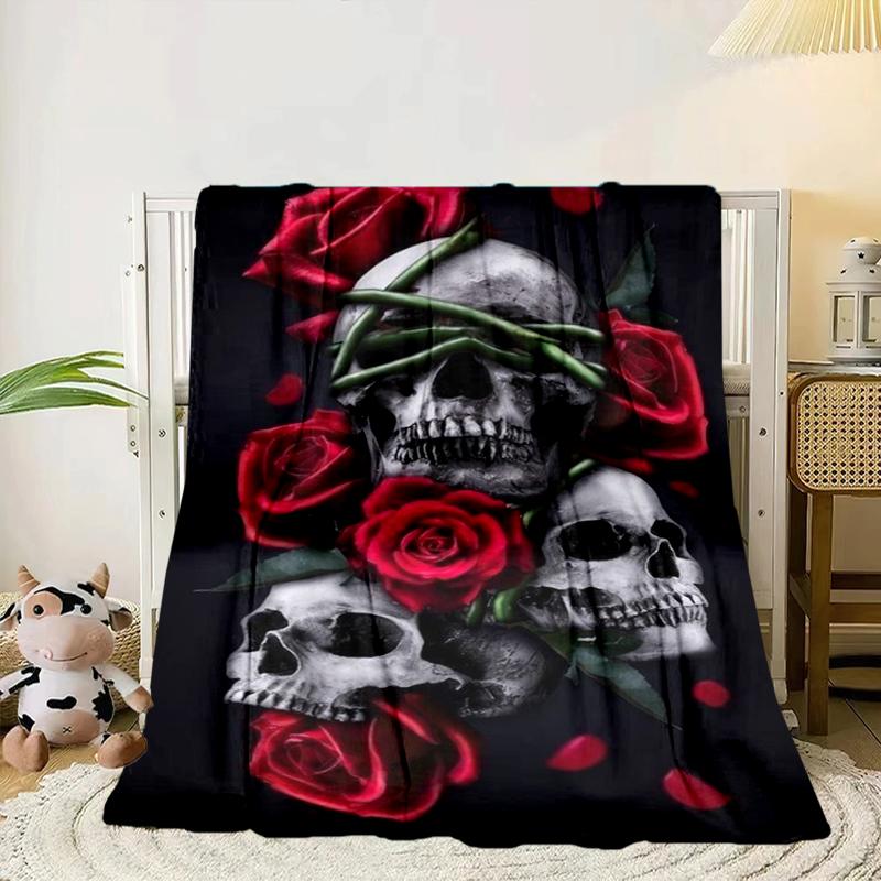 Day Of The Dead Skull Blanket Flannel Blanket Throw Blanket Sofa Cover Blanket Soft Premium Blanket Picnic Blanket Tv Blanket Gifts