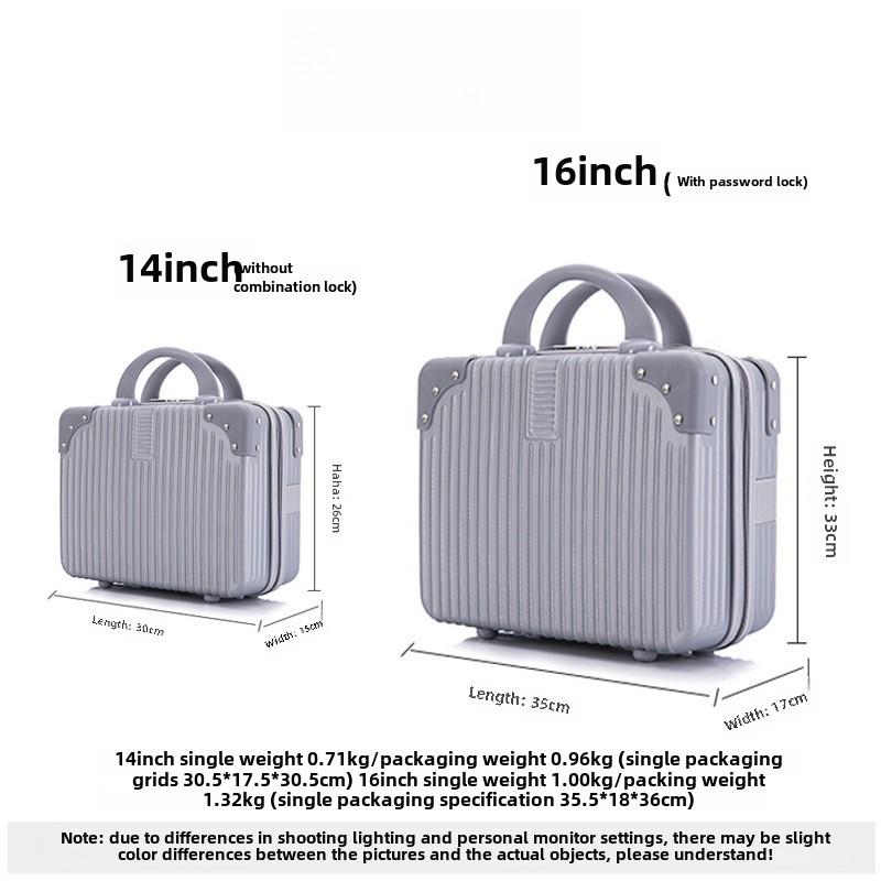 14-дюймовый женский легкий маленький багаж: Портативный ящик для макияжа и хранения большой вместимости
