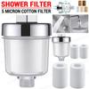 Shower Filter Transparent Bath Filter Universal Connection Switch 5 Micron PP Cotton Filter for Improving Skin Hair Nails Health