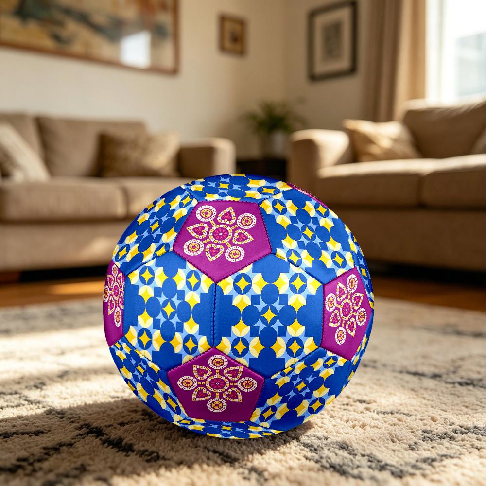 1PC Geometric Star Floral Mandala Soccer Ball Size 5 Football Machine Sewn Indoor/Outdoor Universal Football Surprise Collection n84