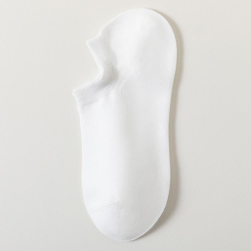 Женские летние тонкие сетчатые однотонные дышащие влагоотводящие антибактериальные дезодорирующие короткие носки-лодочки
