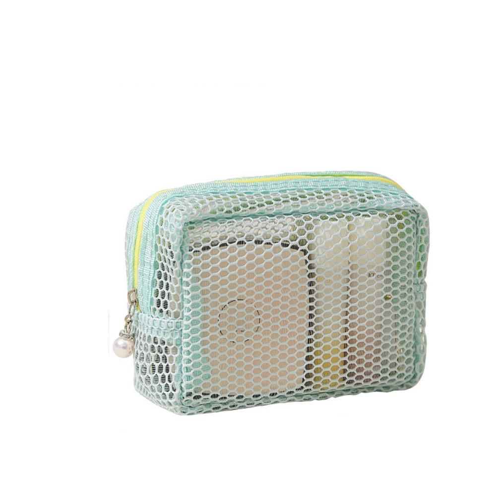 Portable Mesh Makeup Bag Gauze Toiletry Bag Portable Travel Storage Bag  Business