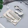 Креативный складной дизайн, портативный набор столовых приборов для пикника на открытом воздухе, складная ложка для салата из нержавеющей стали, вилка, палочки для еды, кухонные принадлежности
