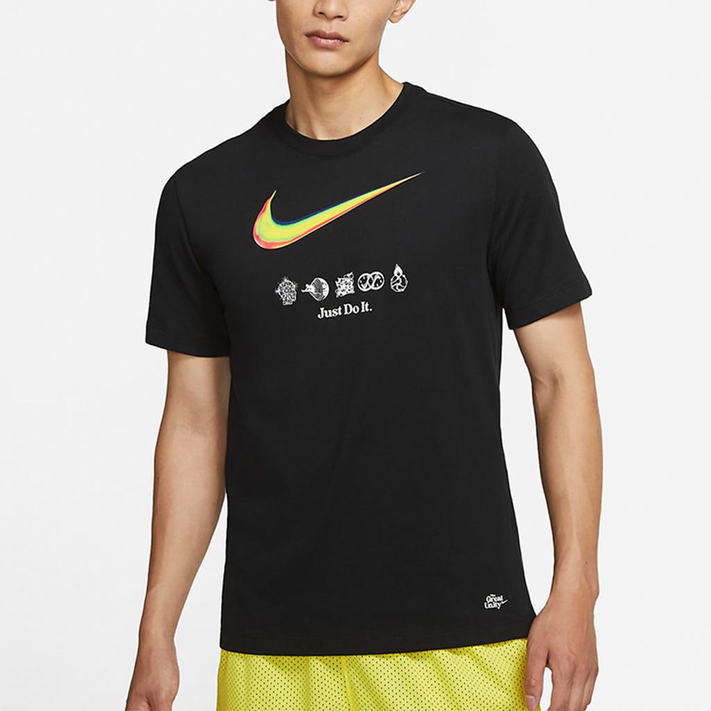 Nike Great Unity Short Sleeve Breathable Sports Tee with Logo Print Men Tops Black DM7907-010