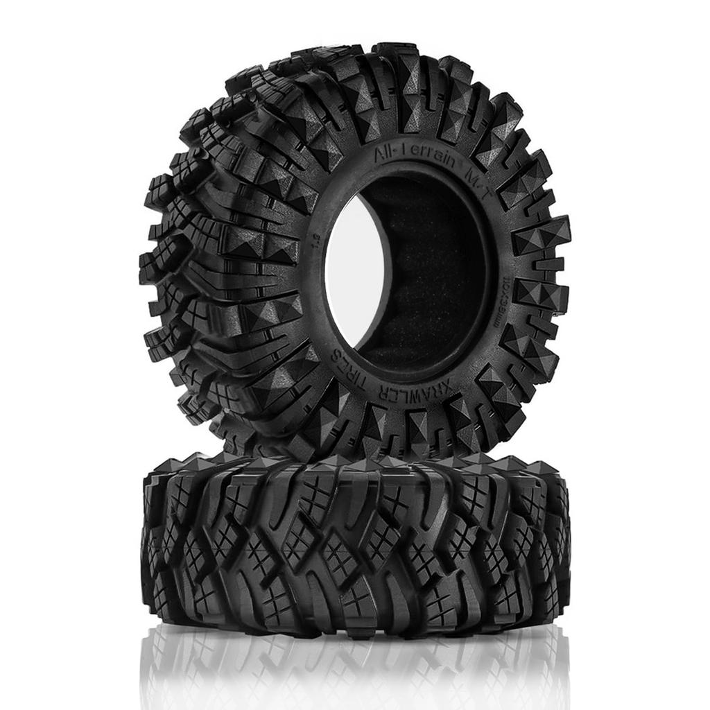 Rubber Tires Remote Control Car Tires 4PCS Replacement for SCX10 II III 90046 Trax4 TRX4 4WD D90