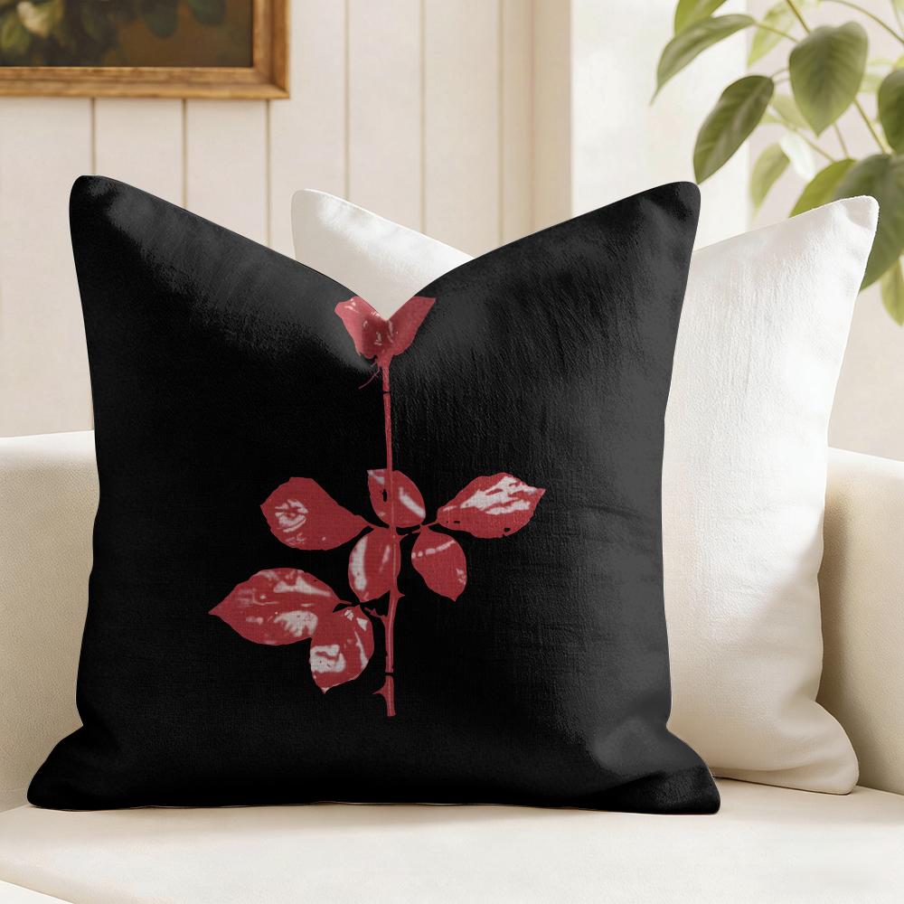 DDepeche MMode Band Cushion Cover Eco Linen Pillow Case DoubleSided Print Breathable Durable Zipper Home Decor Gift