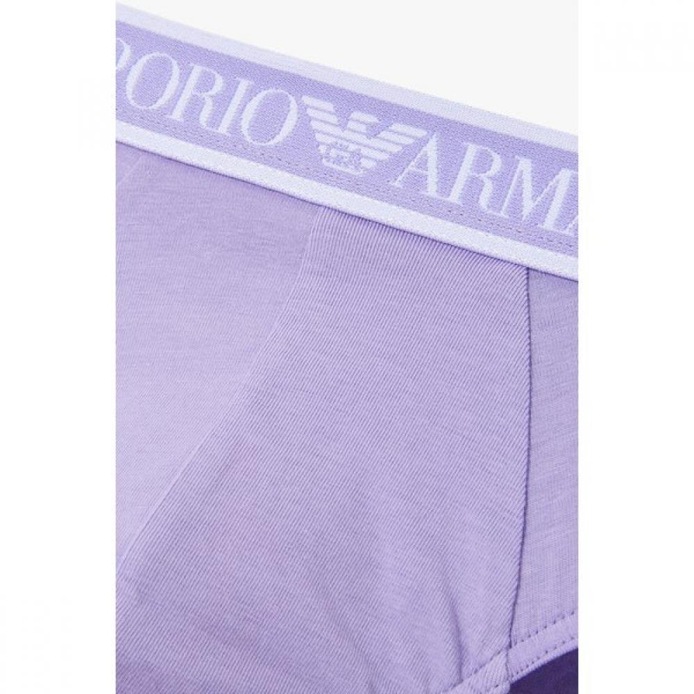 Emporio Armani Мужские хлопковые трусы-брифы с логотипом на резинке, 2 шт. 08151 11301 11302