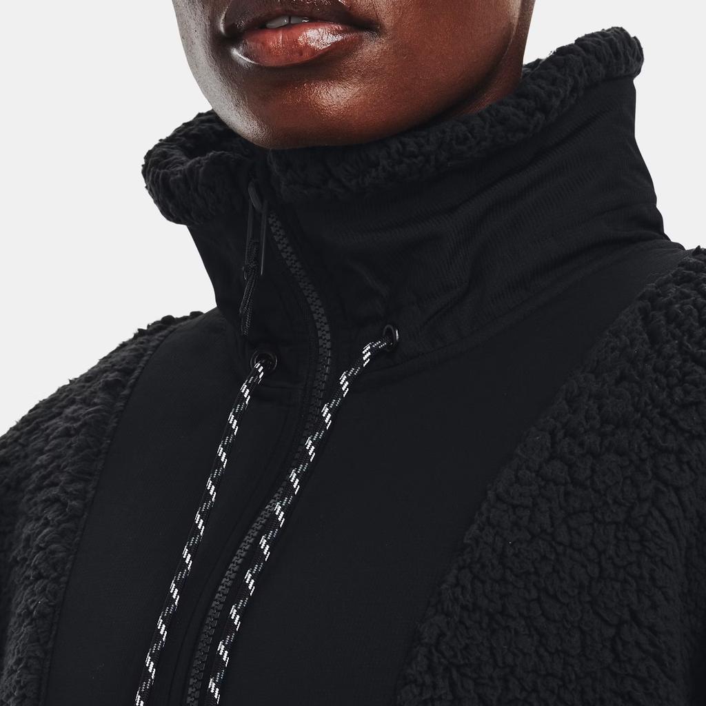 Under Armour Однотонная винтажная куртка с воротником-стойкой на молнии, женские куртки, черный цвет 1373659-001