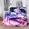 Princess and Knight Boat Scene Flannel Blanket, Magical Lantern Sky Throw Blanket