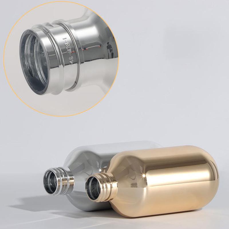 Дозаторы для мыла для рук на 300 мл, золотые хромированные бутылки для жидкого мыла, круглые дозаторы