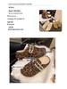 Женские ретро-тапочки Birkenstock с толстой подошвой, флисовой подкладкой и меховым круглым носком для осени/зимы.