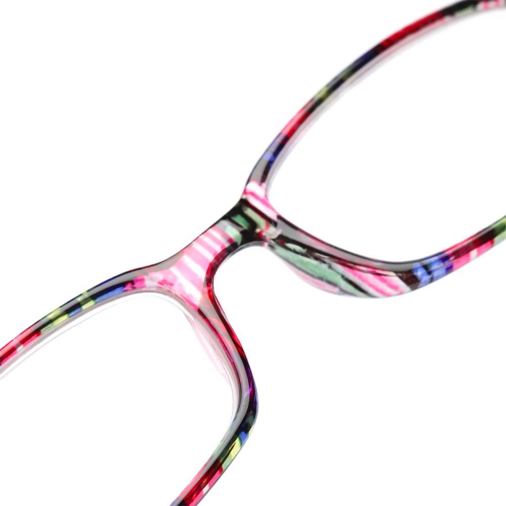 Fashion Print Stripe Vision Care Diopter Eyeglasses Reading Glasses Retro Frame Presbyopic Eyewear