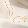 Stainless Steel Snake Ball Bead Chain Bracelet For Women, 18k Gold Plated Thin Link Layered Hand Wristband Christmas Gift