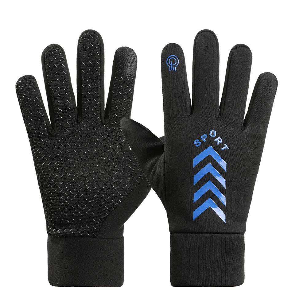 Теплые перчатки для осени и зимы, уличные велосипедные перчатки для мужчин, плюс бархат, ветрозащитные и холодостойкие, студенческие альпинистские перчатки с сенсорным экраном