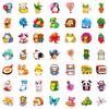 100 New Style Mixed-match Cartoon Doodle Animal Food Stickers DIY Suitcase Notebook Water Cup Stickers