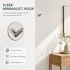 4 PCS Silver Black Stainless Steel Hook Stainless Steel Towel Hook Adhesive Hook  Home Organization