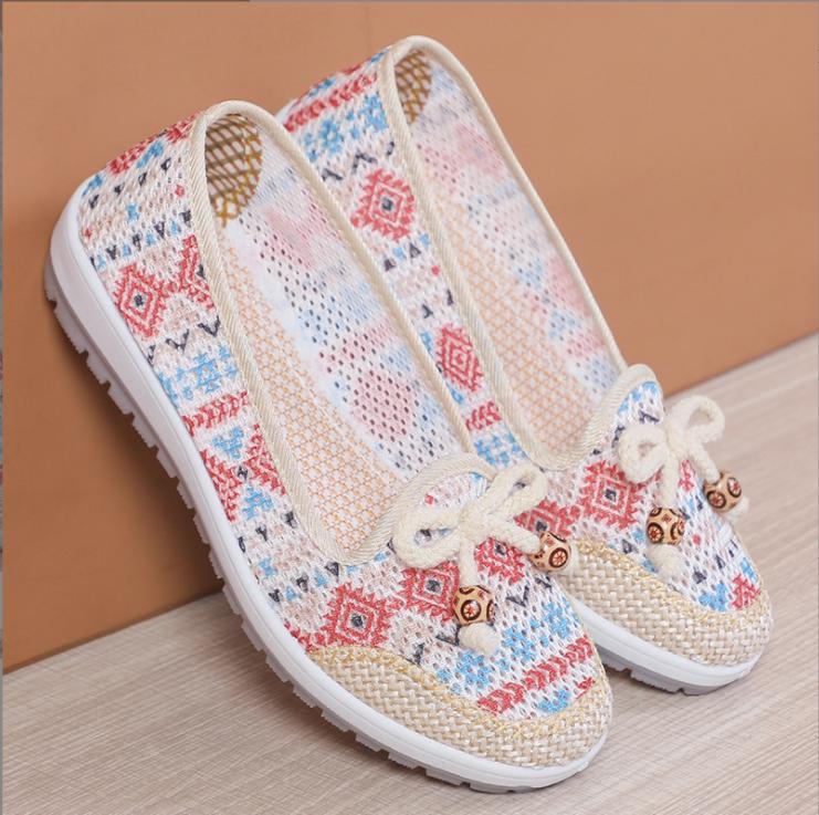 Летние сетчатые дышащие свободные плоские туфли для женщин 2024 года, новые кроссовки для женщин на платформе для ходьбы, повседневная обувь для мам, Chaussure Femme