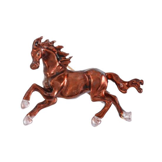 Yousheng Oil Dripping Running Horse Brooch Sweater Cardigan Coat Business Suit Zodiac Animal Lapel Pin Men Women Fashion Jewelry Clothing Accessories